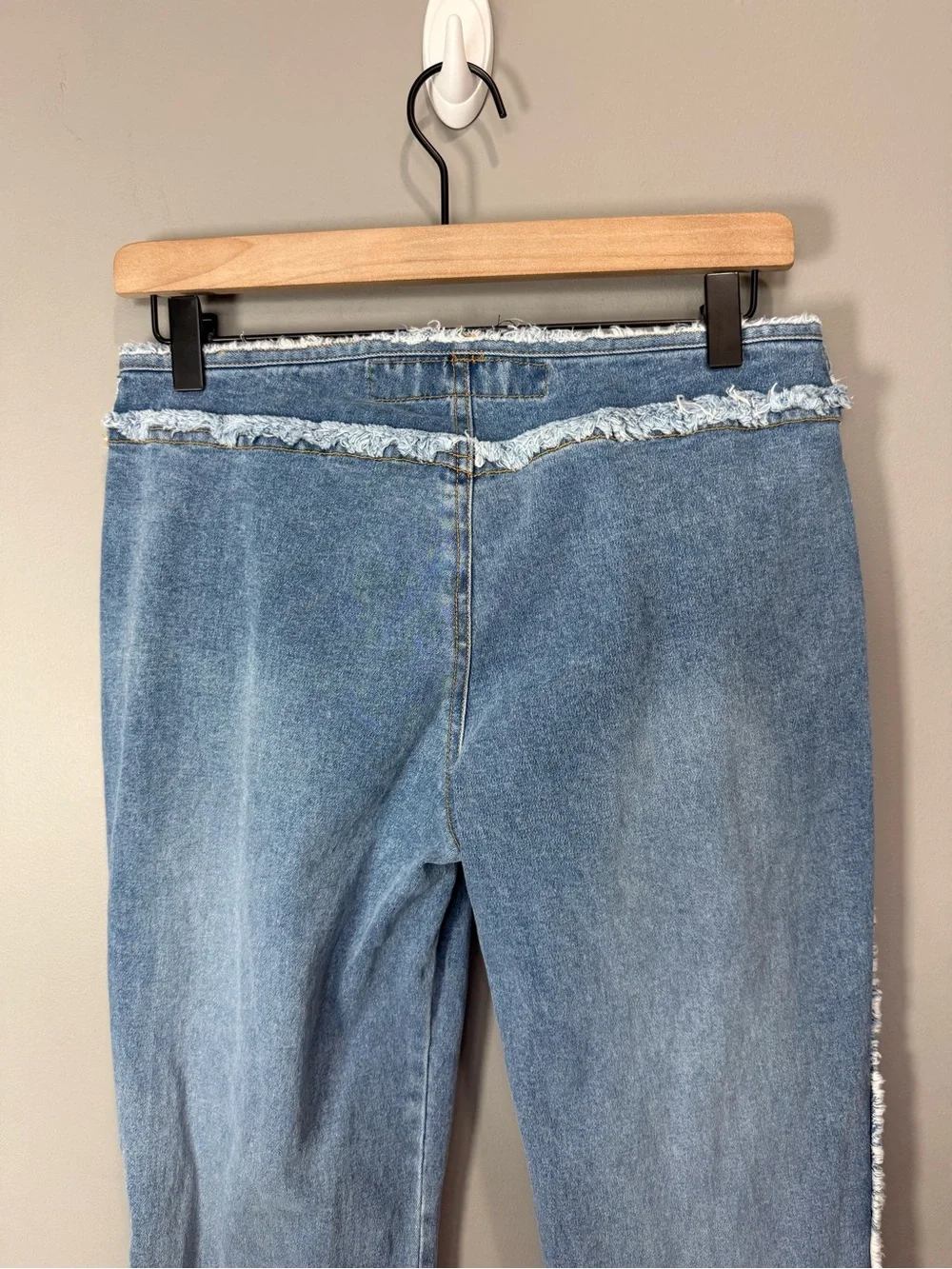 Vintage Y2K Mudd Yo! Raw Edge Flare Jeans Low Rise Size 11 - Picture 6 of 8